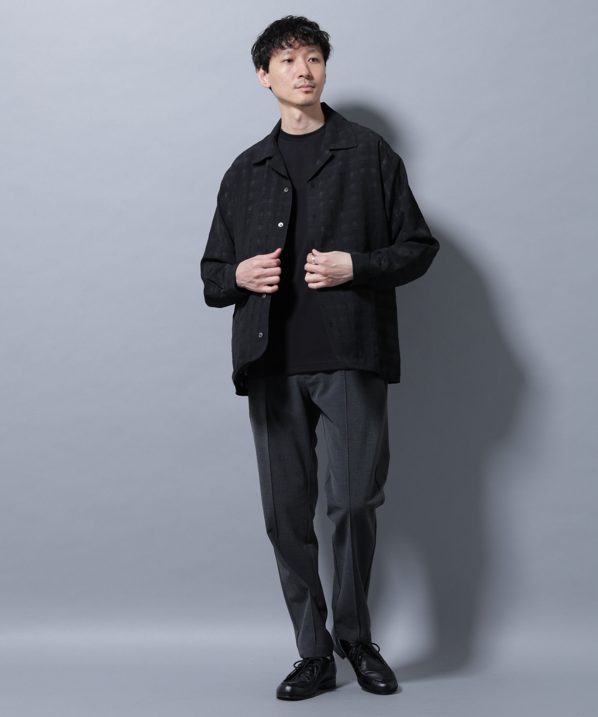 nano･universe「サイドリブストレッチイージーパンツ」|チノ|