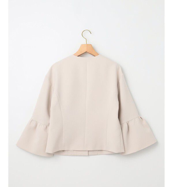 組曲「【KUMIKYOKU NAVY】コンフォータブルドレープ フレアスリーブジャケット」|ノーカラージャケット|