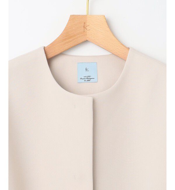 組曲「【KUMIKYOKU NAVY】コンフォータブルドレープ フレアスリーブジャケット」|ノーカラージャケット|