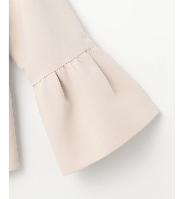 組曲「【KUMIKYOKU NAVY】コンフォータブルドレープ フレアスリーブジャケット」|ノーカラージャケット|