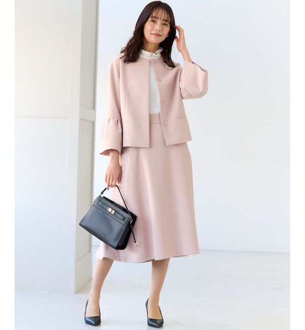 組曲「【KUMIKYOKU NAVY】ジョーゼットシフォン スタンドフリルブラウス」|シャツ・ブラウス|