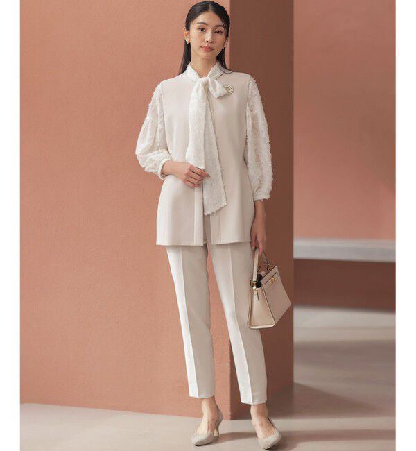 組曲「【KUMIKYOKU NAVY】コンフォータブルドレープ ジレ」|ベスト・ジレ|