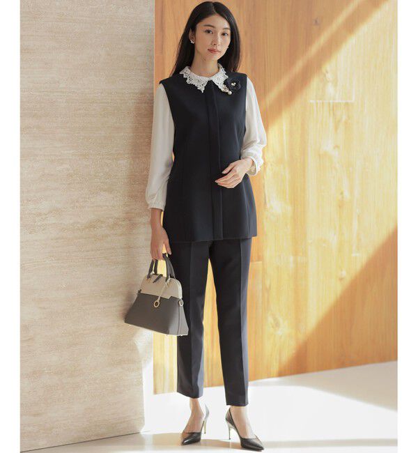 組曲「【KUMIKYOKU NAVY】コンフォータブルドレープ ジレ」|ベスト・ジレ|