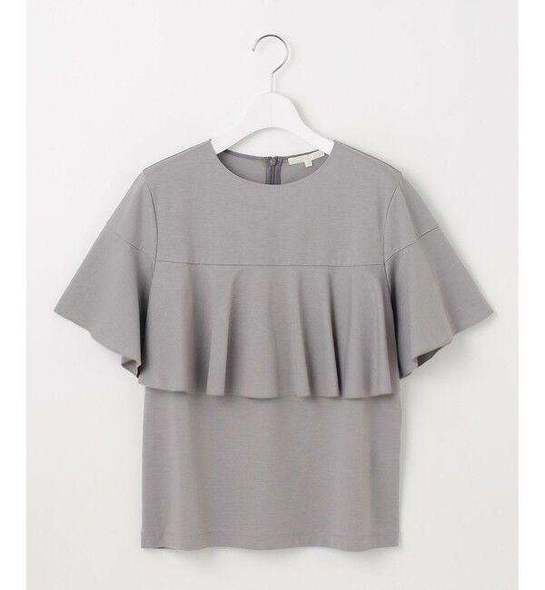 自由区「【接触冷感・UVカット・吸水速乾・抗菌防臭・洗える】ハイツイストポンチフレアディティール カットソー」|Tシャツ・カットソー|