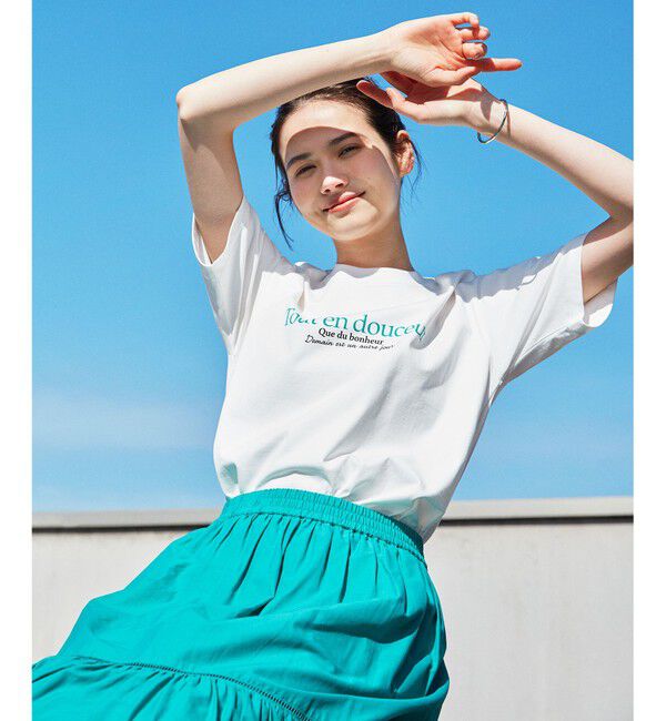 23区「【SLOW/洗える】ロゴ Tシャツ」|Tシャツ・カットソー|ホワイト系