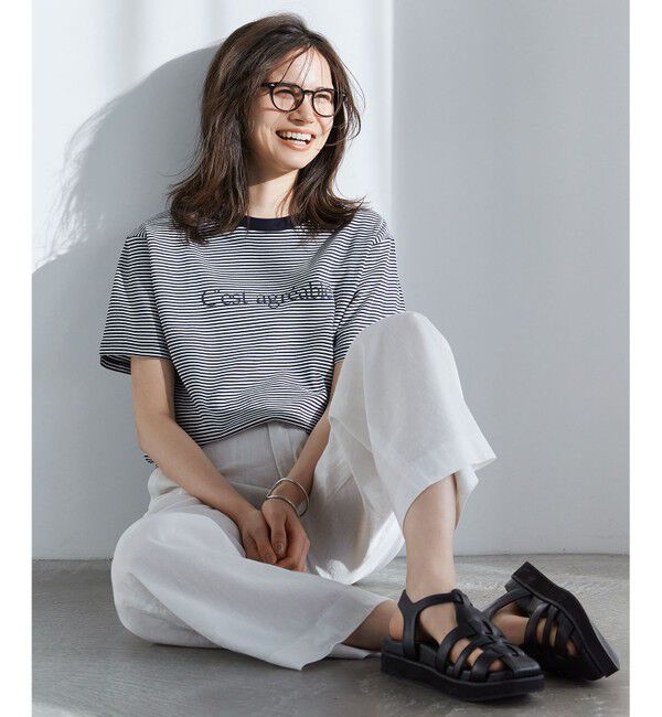 23区「【SLOW/洗える】ロゴ Tシャツ」|Tシャツ・カットソー|