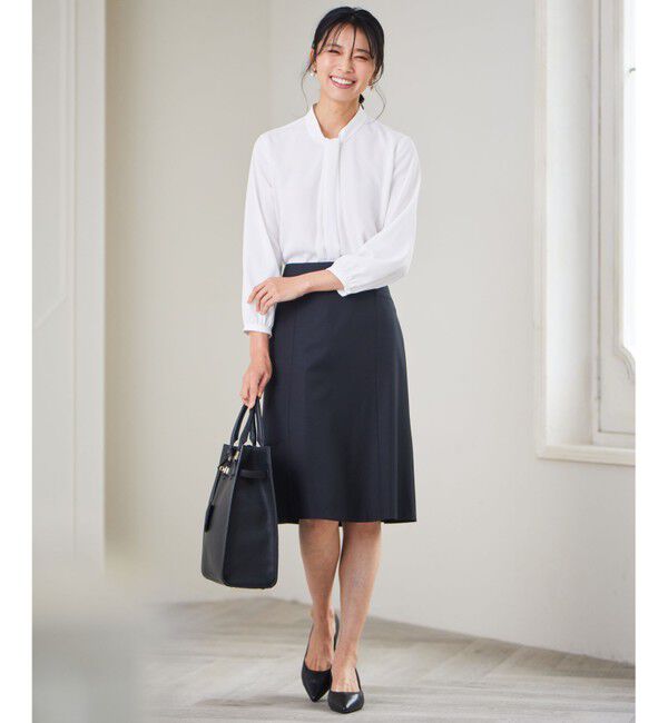 23区「【洗える】バックサテンアムンゼン ボウタイ付き ブラウス」|シャツ・ブラウス|