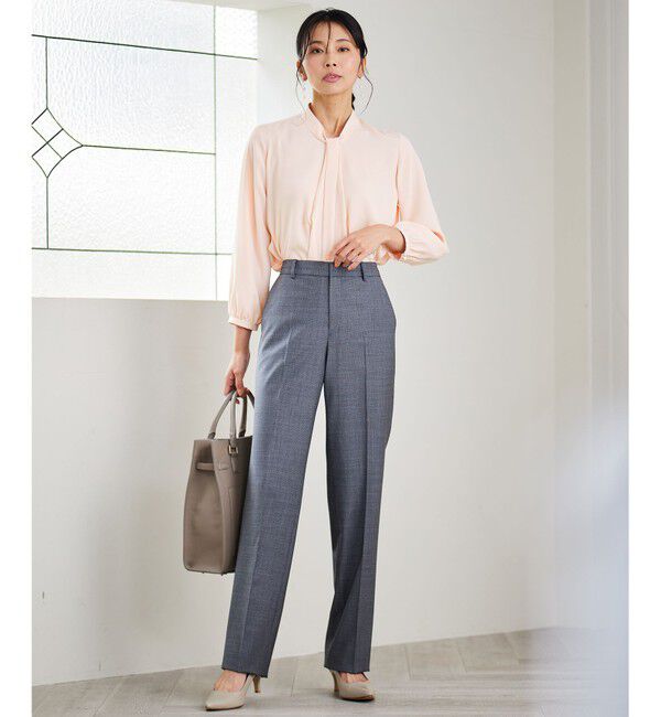 23区「【洗える】バックサテンアムンゼン ボウタイ付き ブラウス」|シャツ・ブラウス|