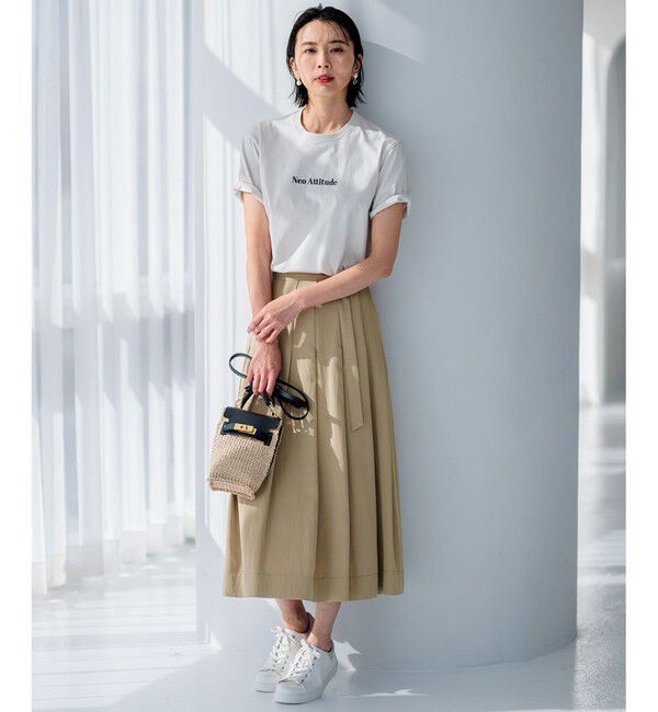 23区「【Oggi4月号掲載/洗える】ブライトツイル タック スカート」|スカート|