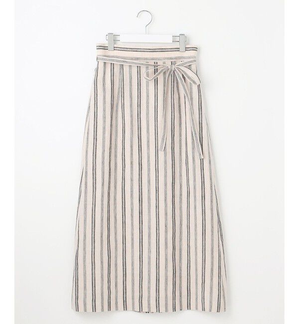 23区「【洗える】リネンストライプ Aライン スカート」|スカート|