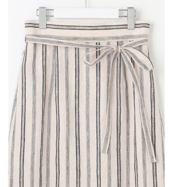23区「【洗える】リネンストライプ Aライン スカート」|スカート|