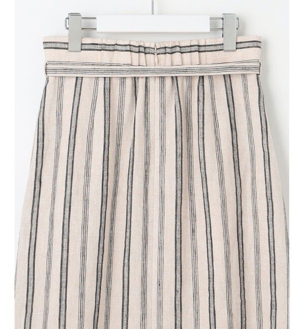 23区「【洗える】リネンストライプ Aライン スカート」|スカート|
