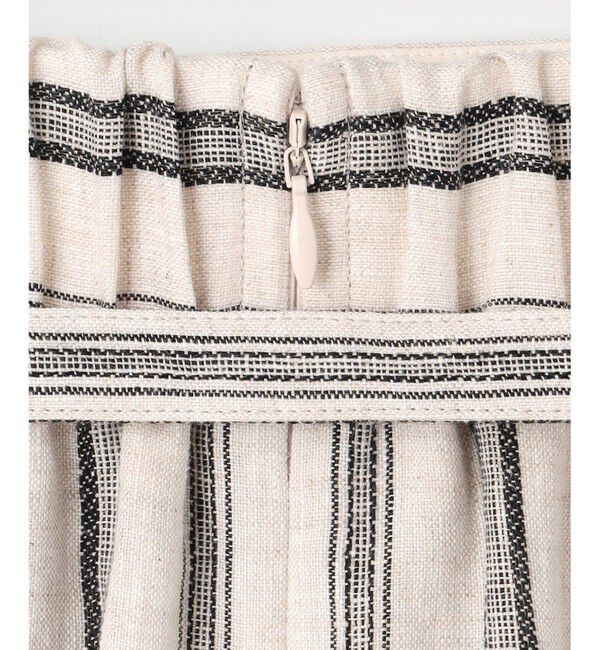 23区「【洗える】リネンストライプ Aライン スカート」|スカート|