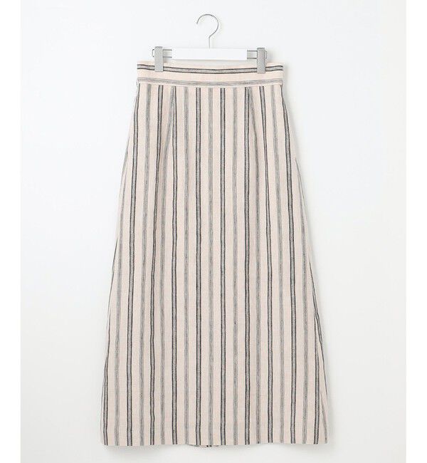 23区「【洗える】リネンストライプ Aライン スカート」|スカート|