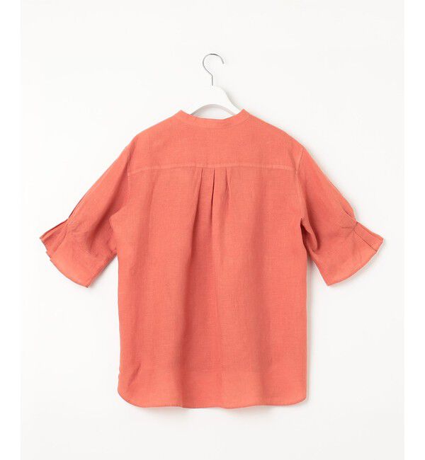 23区「【洗える】LIBECOリネン デザインスリーブ ブラウス」|シャツ・ブラウス|