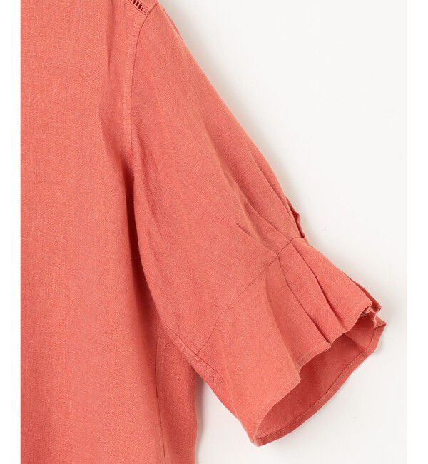 23区「【洗える】LIBECOリネン デザインスリーブ ブラウス」|シャツ・ブラウス|