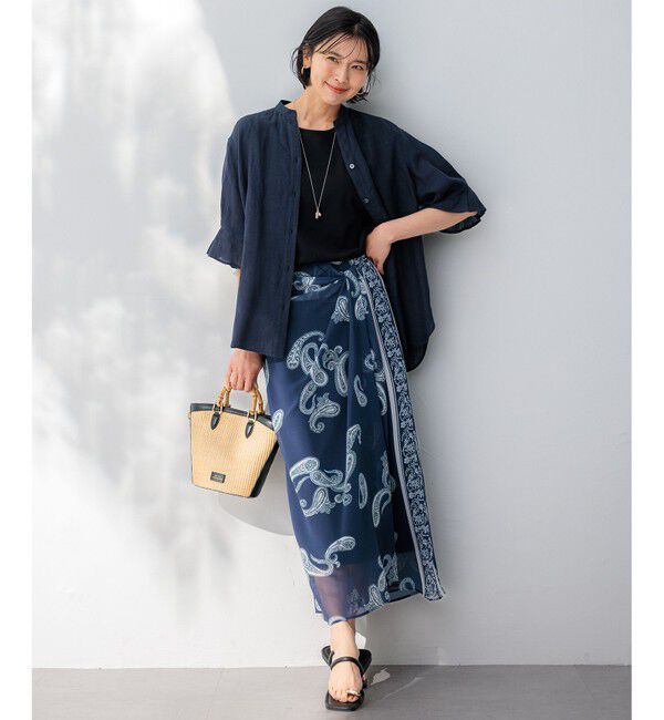 23区「【洗える】LIBECOリネン デザインスリーブ ブラウス」|シャツ・ブラウス|