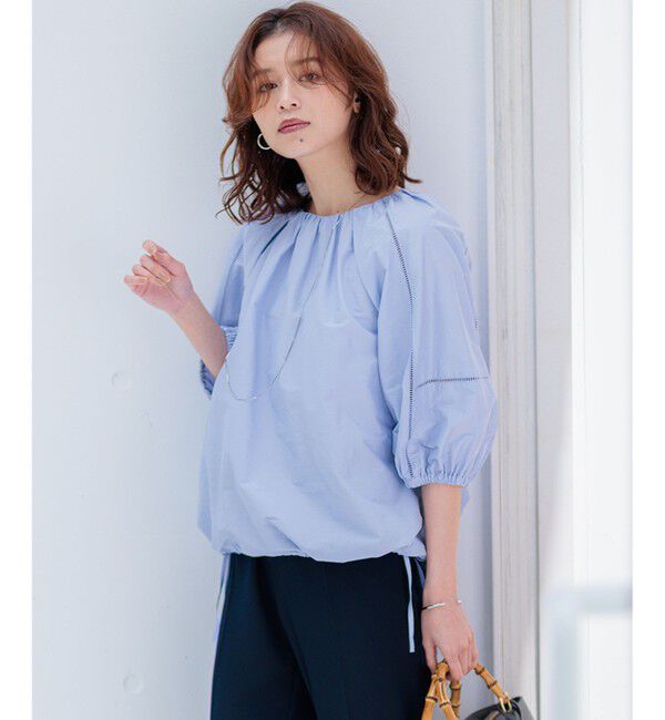 23区「【洗える】シャルマンエンブロイダリー ブラウス」|シャツ・ブラウス|ラベンダー系