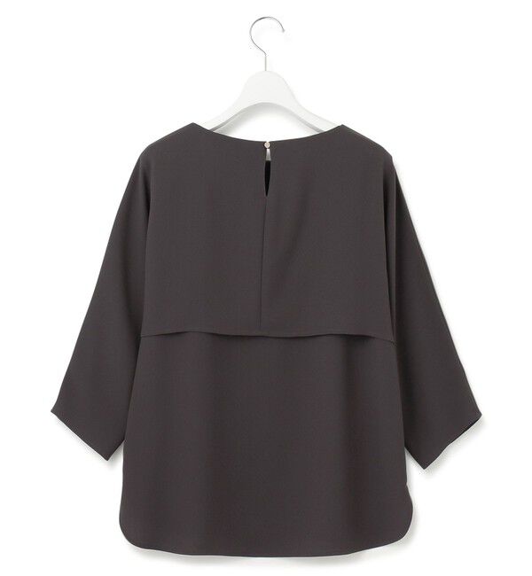 23区「【洗える】ストレッチジョーゼット ケープデザイン カットソー」|Tシャツ・カットソー|