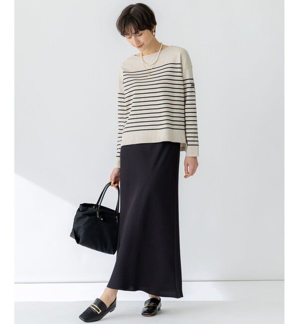 23区「【吸水速乾/防シワ】ジョーゼットサテン ナロー スカート」|スカート|