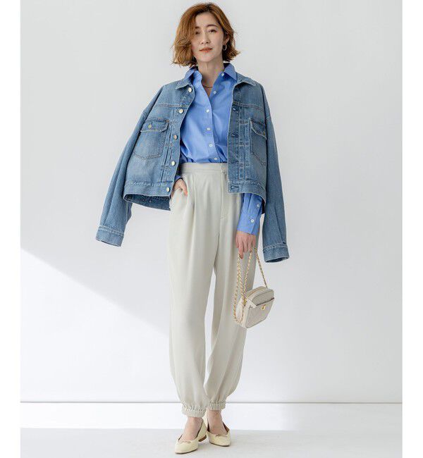 23区「【防シワ性/吸水速乾】ジョーゼットサテン ジョグパンツ」|その他|