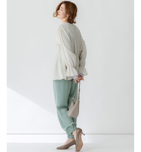 23区「【防シワ性/吸水速乾】ジョーゼットサテン ジョグパンツ」|その他|