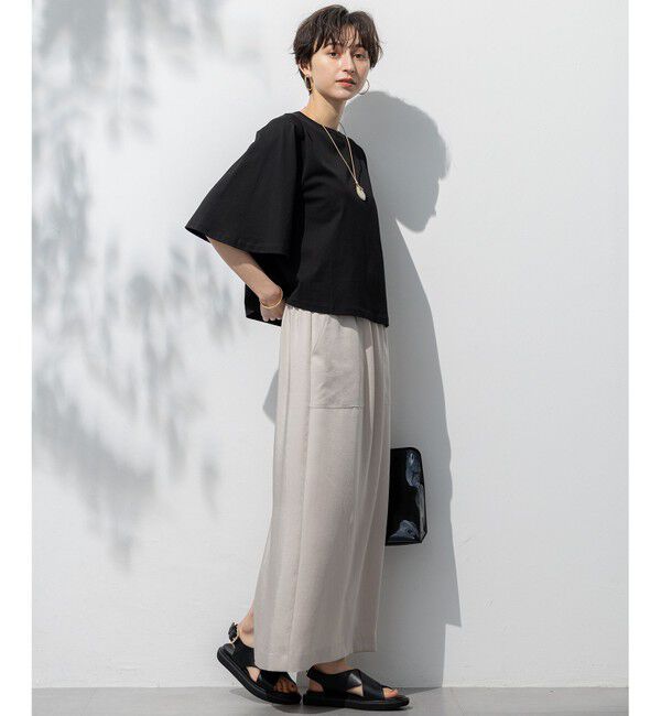 23区「【洗える】ハイエンド フレアスリーブ Tシャツ」|Tシャツ・カットソー|