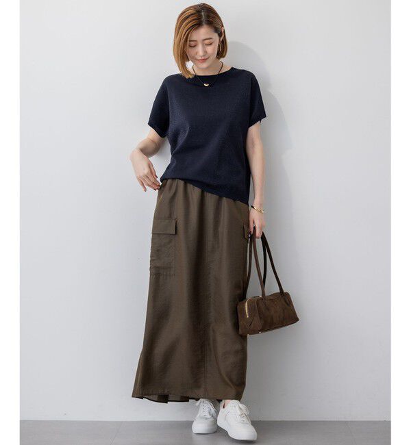 23区「【洗える】レーヨンポリエステルストレッチ プルオーバー ラメニット」|ニット・セーター|