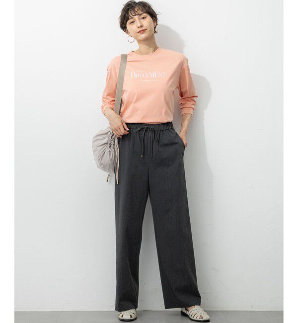 23区「【撥水加工/洗える】ドライ2WAYストレッチ ドロスト ワイド パンツ」|その他|