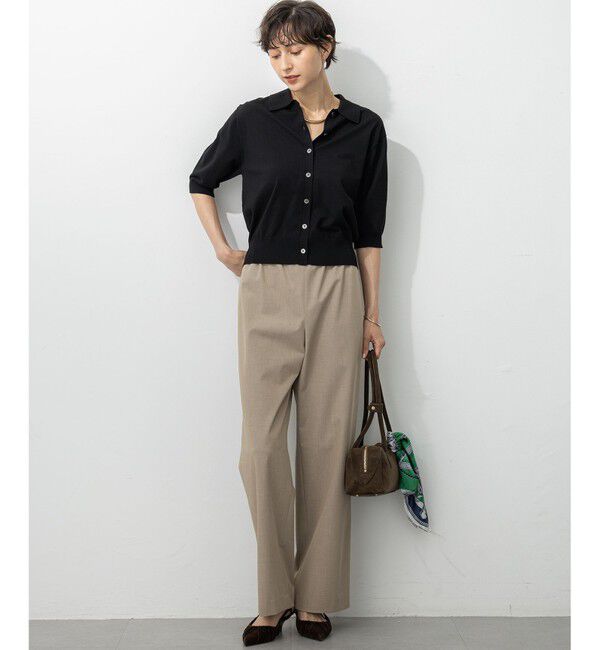 23区「【撥水加工/洗える】ドライ2WAYストレッチ ドロスト ワイド パンツ」|その他|