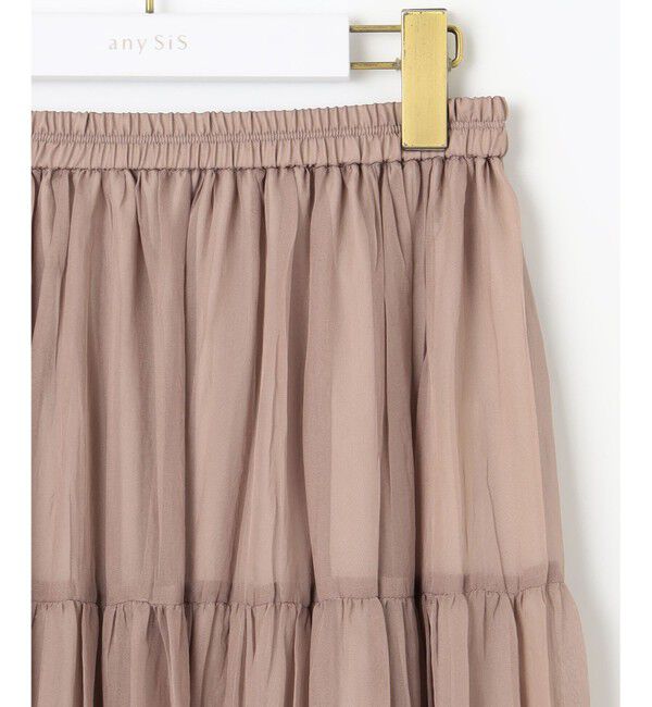 any SiS「【洗える】シアーワッシャーティアード スカート」|スカート|