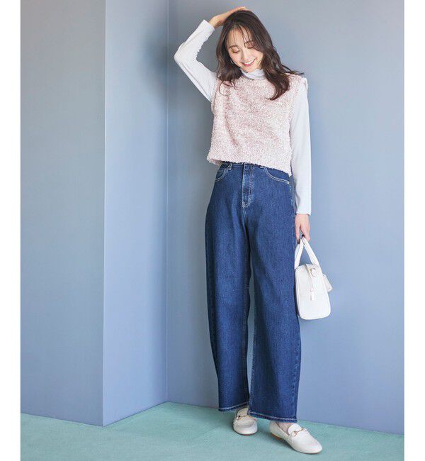 ANY SIS「【前後着用可】リボンヤーン ベスト」|ベスト・ジレ|