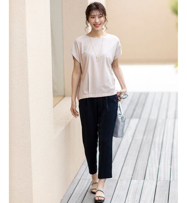 ANY SIS「【接触冷感・吸水速乾・UVカット】サラキレイ テーパードパンツ」|その他|ネイビー