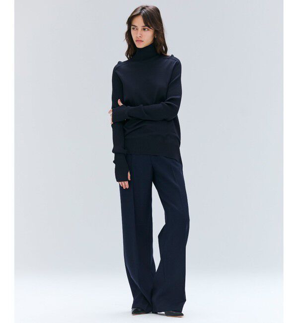 BEIGE,「【Precious掲載】BUNNELL / ウールタブボタンストレートパンツ」|その他|