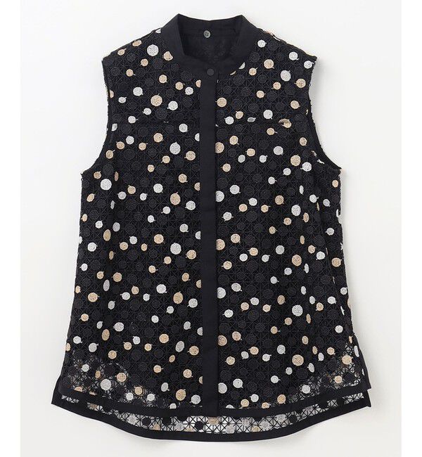 Grace Class「ラメドットボウタイノースリーブ」|シャツ・ブラウス|