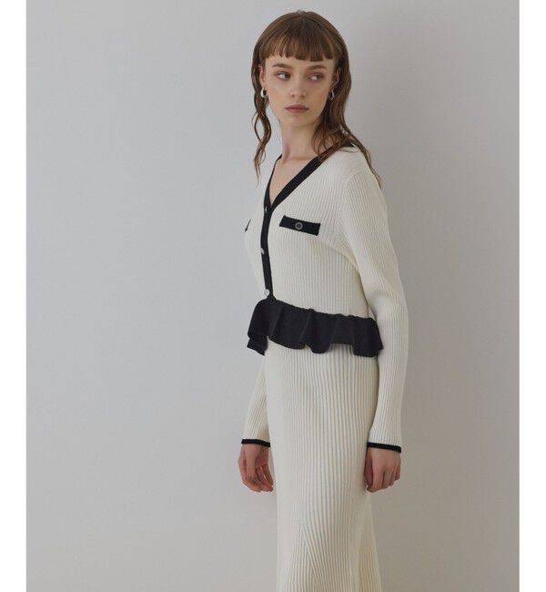 GRACE CONTINENTAL「バイカラーニットワンピース」|ワンピース|