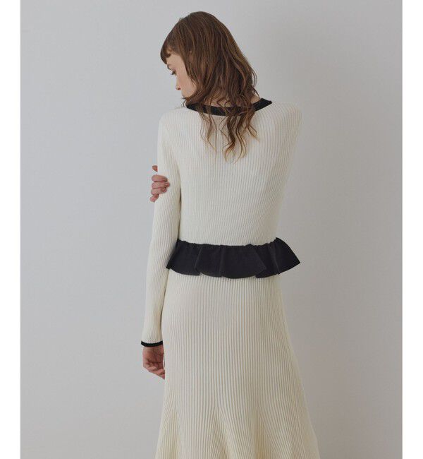 GRACE CONTINENTAL「バイカラーニットワンピース」|ワンピース|