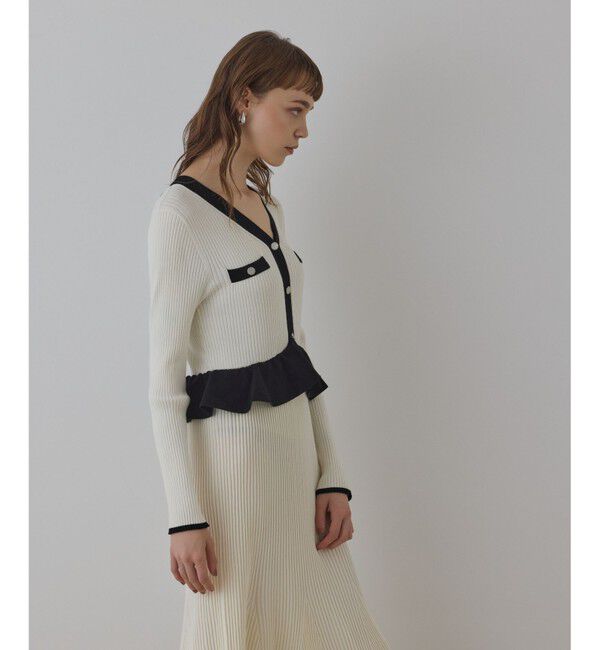 GRACE CONTINENTAL「バイカラーニットワンピース」|ワンピース|