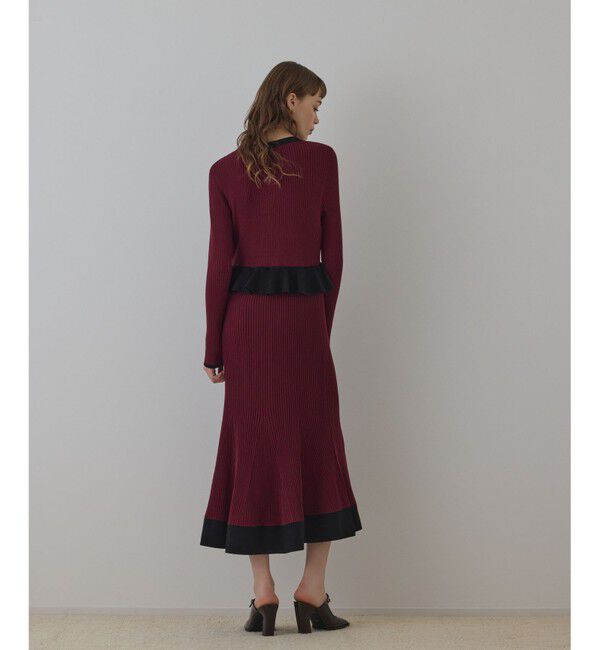 GRACE CONTINENTAL「バイカラーニットワンピース」|ワンピース|