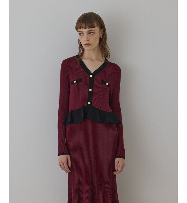 GRACE CONTINENTAL「バイカラーニットワンピース」|ワンピース|