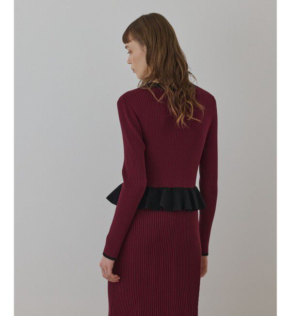 GRACE CONTINENTAL「バイカラーニットワンピース」|ワンピース|