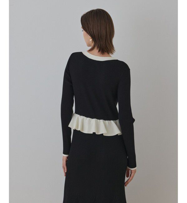 GRACE CONTINENTAL「バイカラーニットワンピース」|ワンピース|