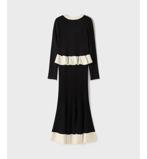 GRACE CONTINENTAL「バイカラーニットワンピース」|ワンピース|