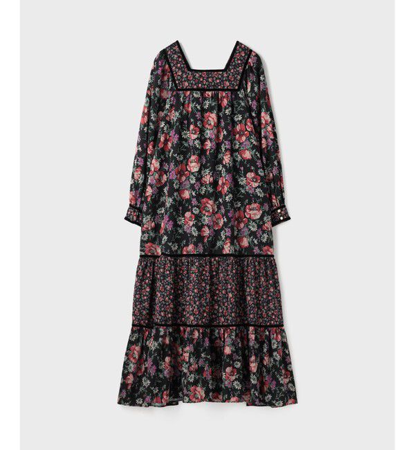 GRACE CONTINENTAL「ボタニカルティアードワンピース」|ワンピース|