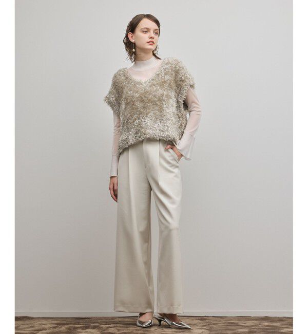 GRACE CONTINENTAL「ラメフェザーベスト」|ベスト・ジレ|