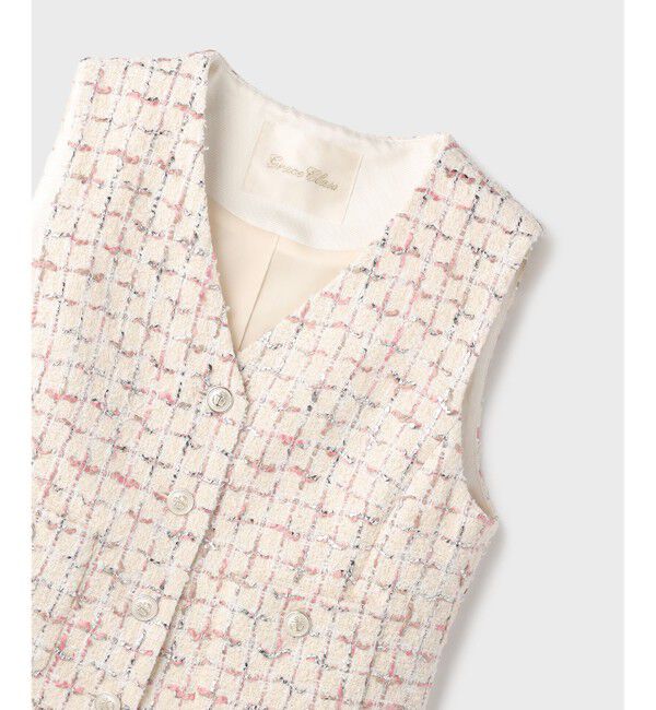 Grace Class「ツイードチェックジレ」|ベスト・ジレ|