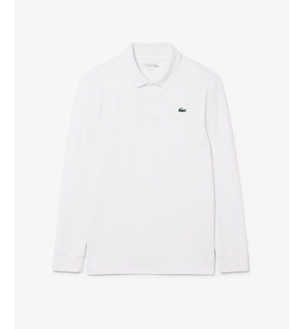 LACOSTE「エッセンシャルウルトラドライ長袖ゴルフポロシャツ」|ポロシャツ|ホワイト