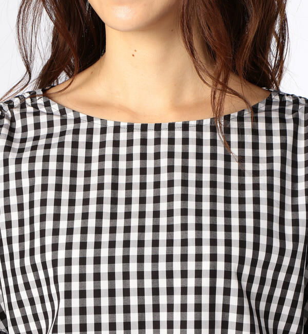 NOLLEY'S「ギンガムフリル袖ブラウス」|シャツ・ブラウス|