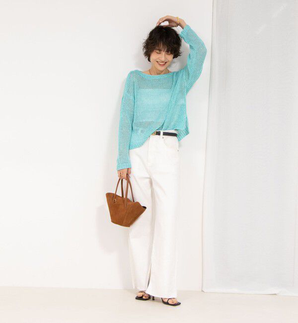 Rie Miller「【RM denim】スリットフレアハイウエストデニム」|デニム|