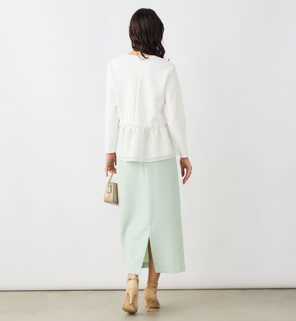 NOLLEY'S sophi「《セットアップ対応》ウォッシャブルバックサテンタイトスカート」|タイト|